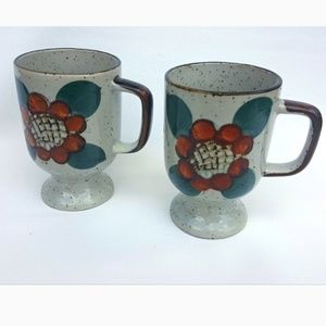 Vintage Hand Painted Coffee Cups